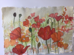 Garden Poppies. Watercolor $125